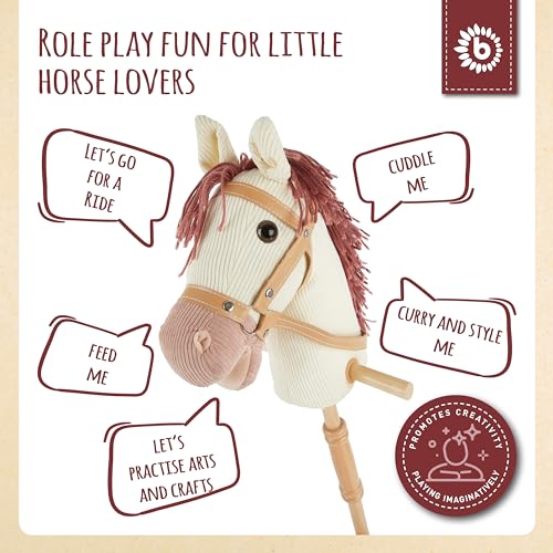 BIECO Habby Horse Ginger | Horse on a Stick | Toy Horse | Hobby Horse Stick | Horse Head | Hobby Horse Realistic Hobby Horse Toy Hobby Horses Horse Toys for Kids Horse Toys Ride on Horse Stick Party - Image 4