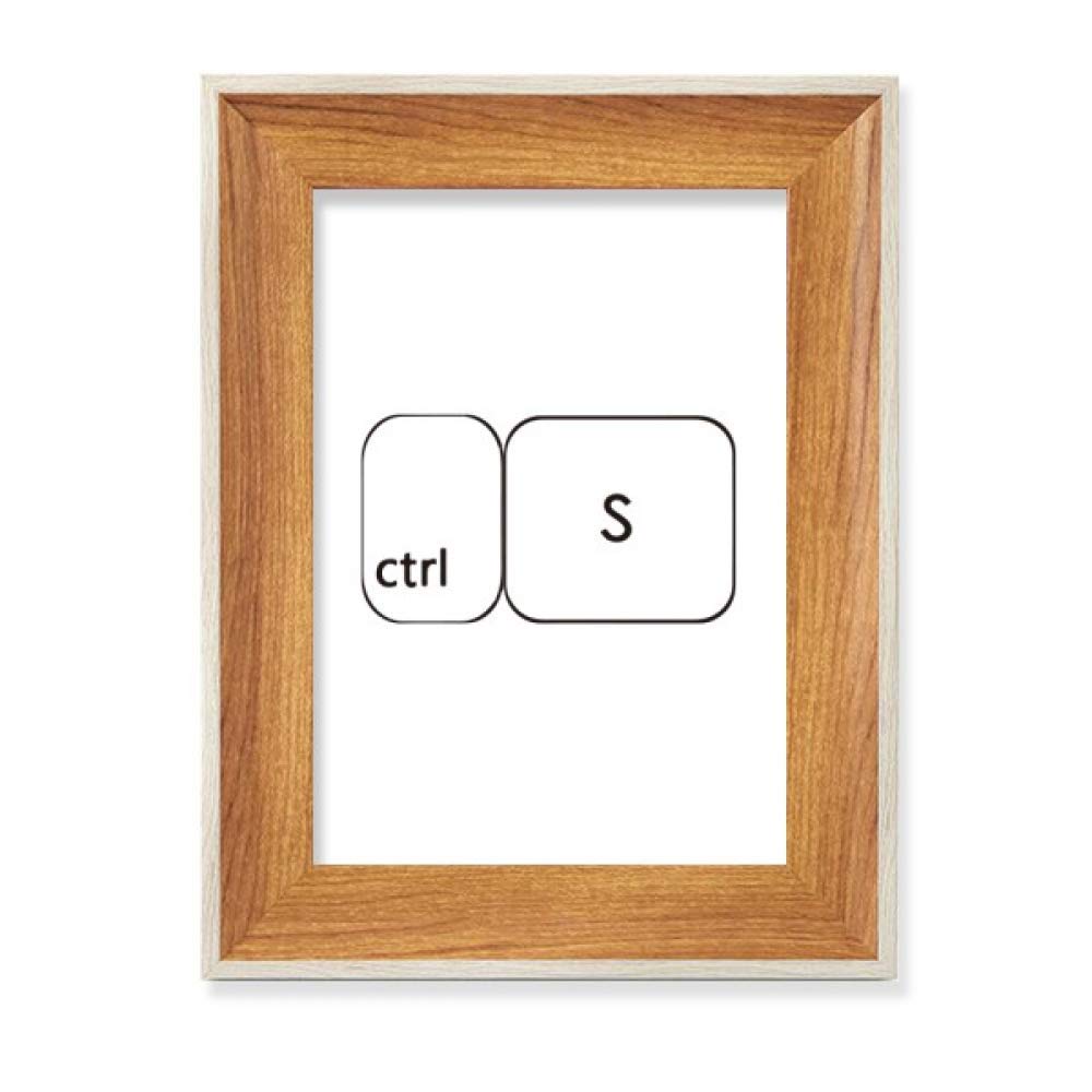 Cadre photo bois bureau Ctrl S contre le stress avec un affichage tableau zen