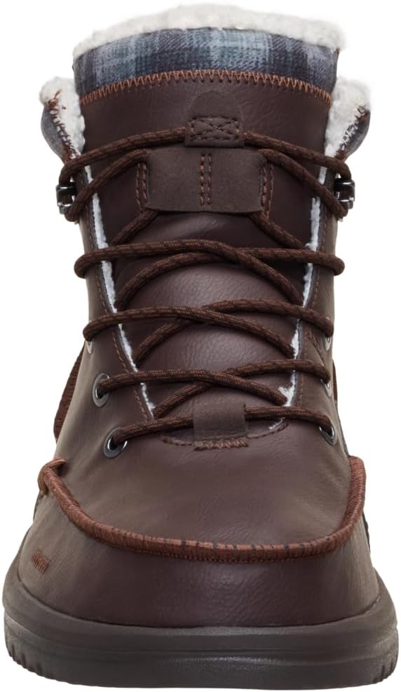 HEYDUDE Men's Bradley Classic Cozy Pull-On Boots | Water Repellent Winter Boots with Sherpa Lining