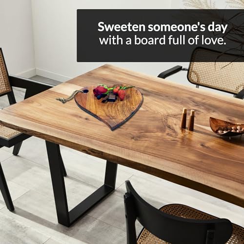 Tabla De Cortar De Madera Acacia En Forma De Corazón miniatura 2
