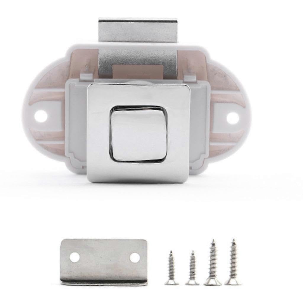 Push Button for Latch RV Cabinet Keyless Entry Cupboard Lock Push Button Locks