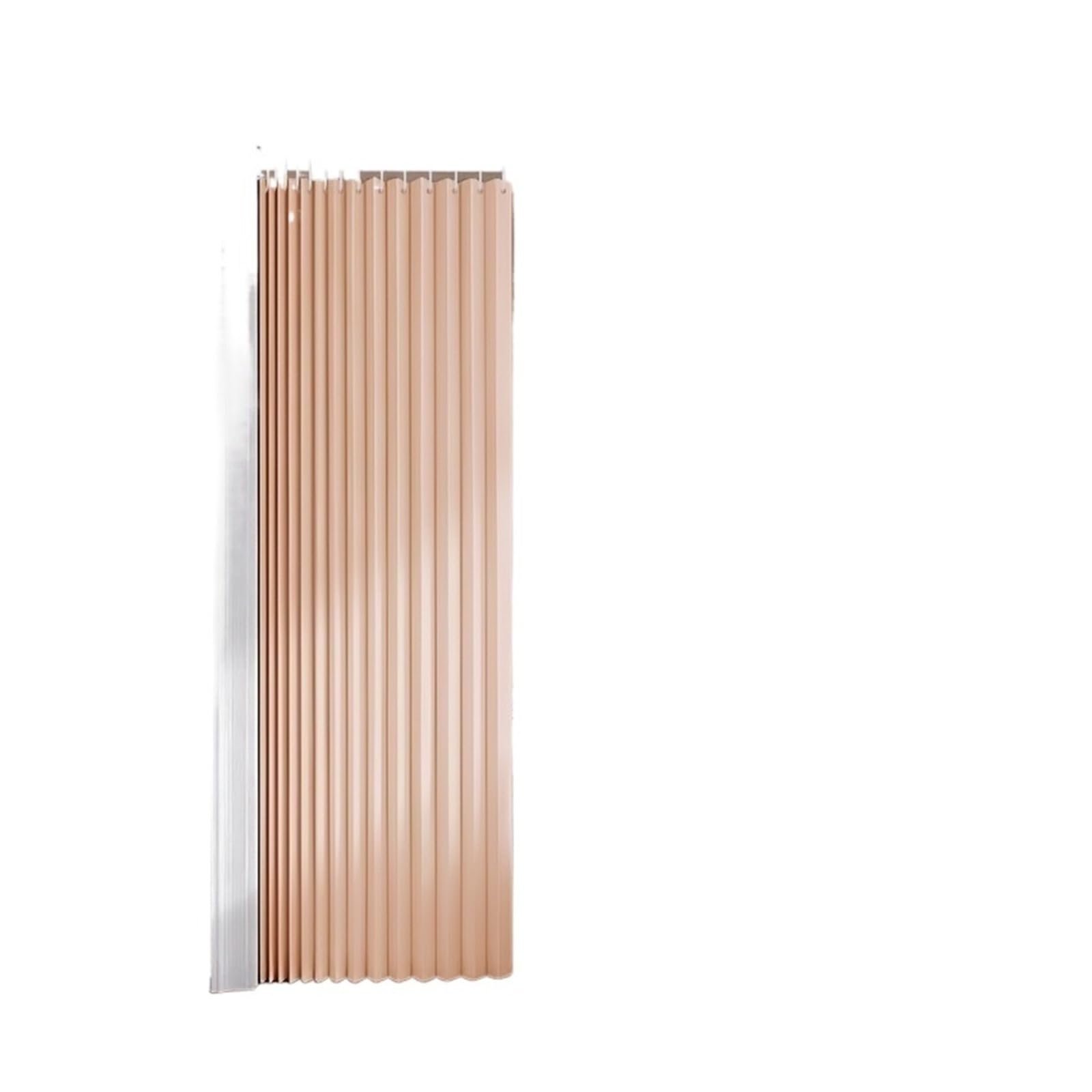 WEQYFDC Blackout Door Curtains Folding Accordion Door Curtain Room Divider Privacy Screen, Pleated Partition Wall(Pink,240x200cm)