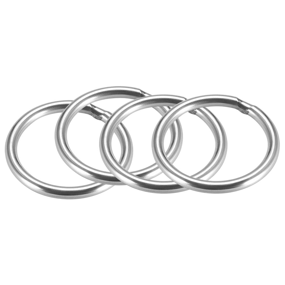 Anillos De Acero Inoxidable 90mm X 5mm - Pack 3uds Soldados Multiuso Para Colgar Y Decoración