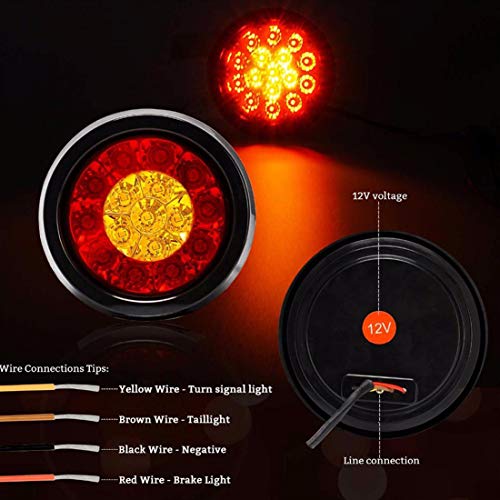 MOLEAQI 1 pz 4 Pollici Rosso/Bianco Coda Tonda 16