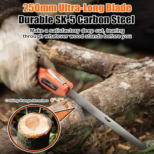 10 Inch Folding Hand Saw for Wood Cutting Hand Pruning Saws with Hard Teeth SK-5 Steel - Image 3