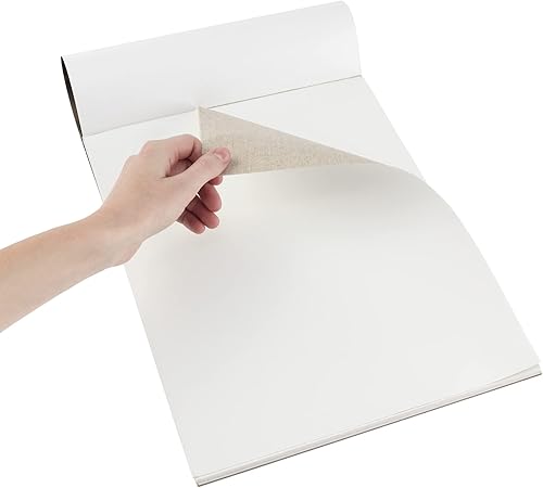 Miniatura 5 de Centurion Bloc de lino con imprimación al óleo de lujo (12 x 16 pulgadas), 10 hojas por bloc, 11 onzas, páginas que no se corren, ligera, fácil de