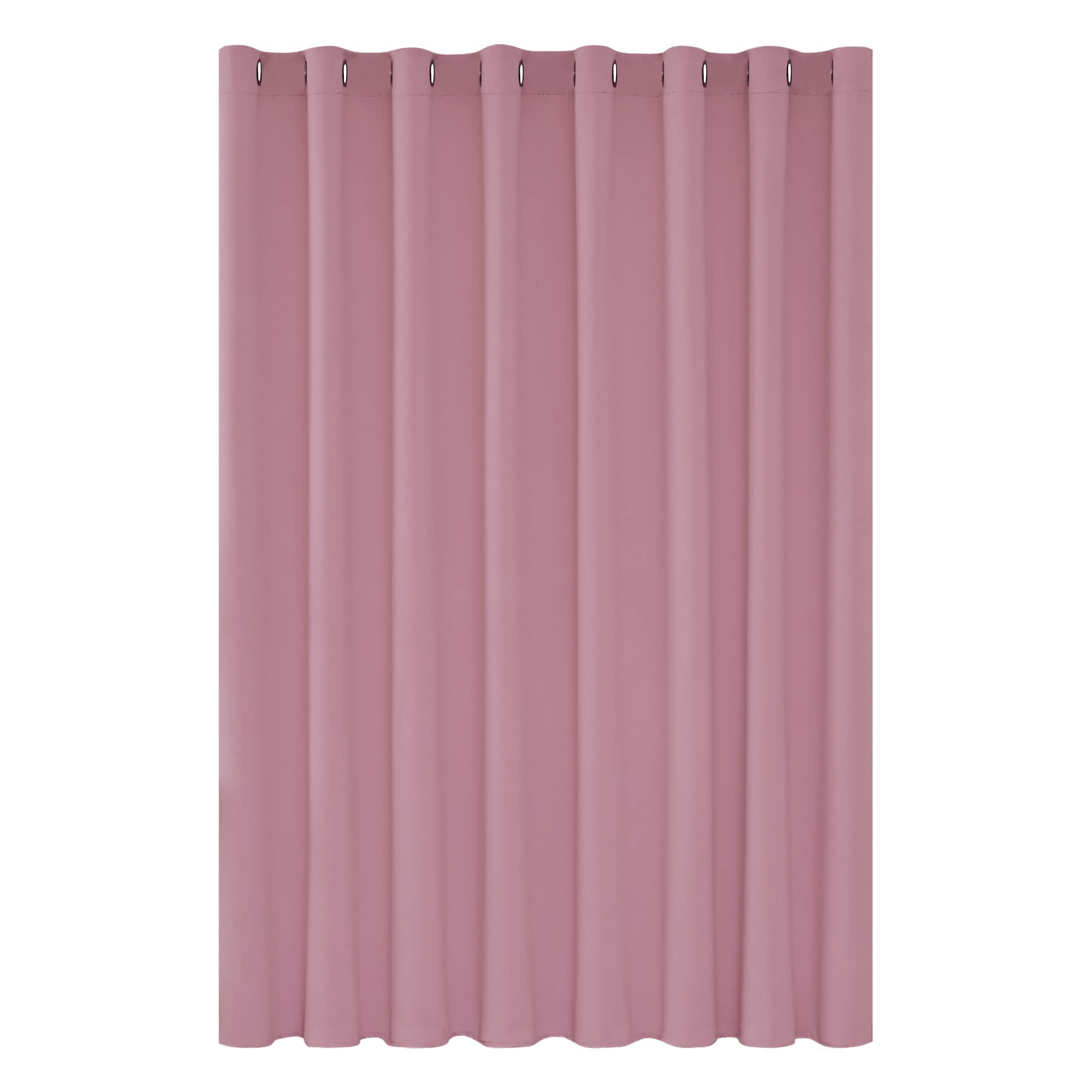 Deconovo Tende per Interni Oscuranti Moderne 214 CM Altezza, Tenda Oscurante per Camera da Letto e Soggiorno con Anelli 1 Pannello, 254x214 CM, Rosa