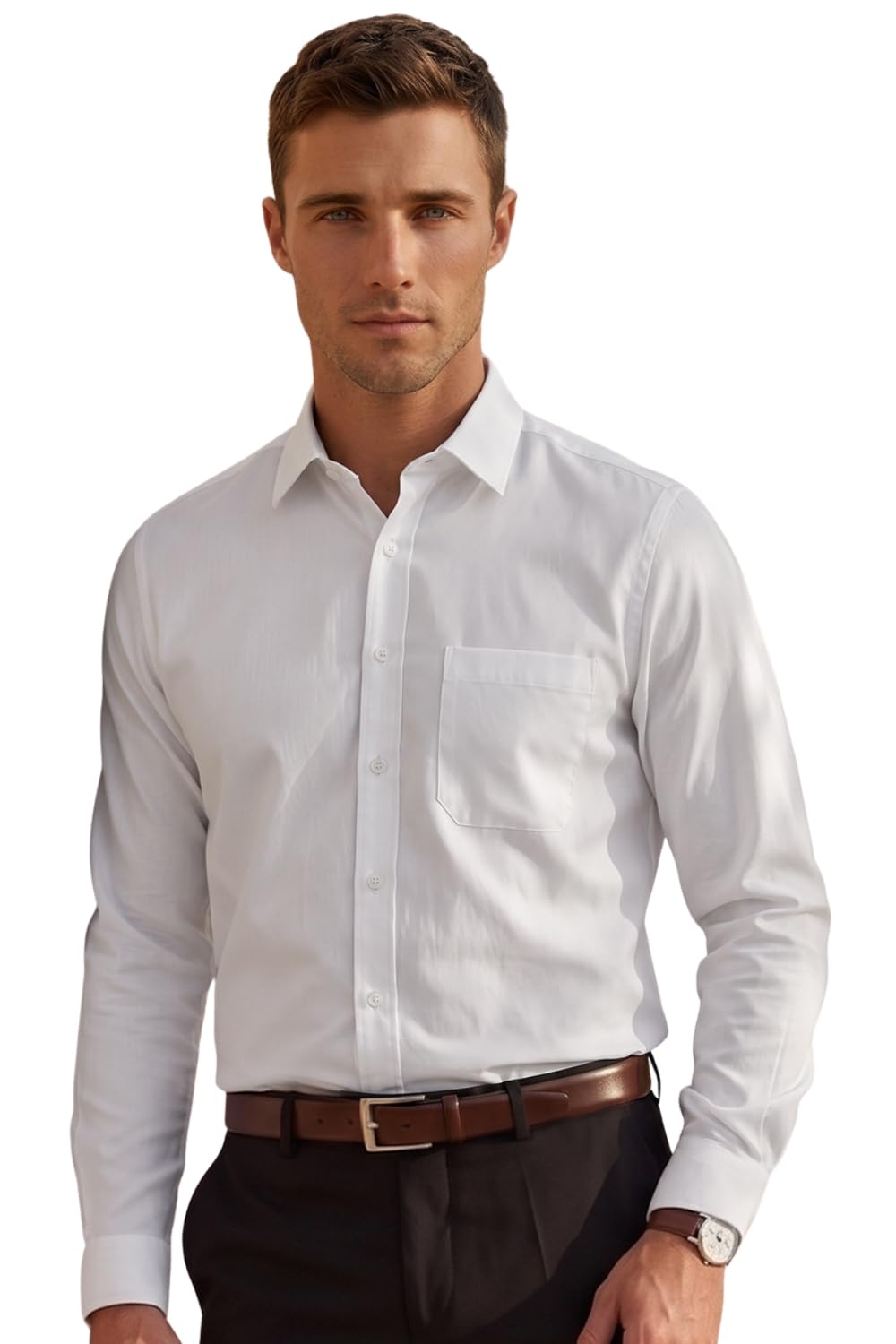 louis philippe Slim Fit Textured All Day Comfort Cotton Effortless Ironing Shirt-picture-13