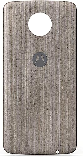 DNGN Moto Mod Style Shell for Motorola Moto Z4 – Z3 Play – Z3 – Z2 Force – Z2 Play – Z Play – Z Force – Moto z Droid case Cover Back Plane (Silver Oak Wood)