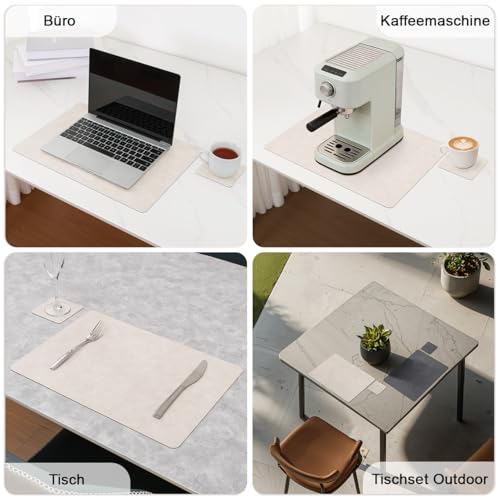 Banchif Platzsets abwaschbar Tischsets Untersetzer Platzdeckchen 4er Set – Ansicht 6