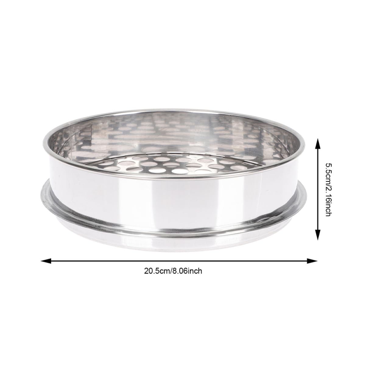 Setaccio Rotondo in Acciaio Inox 2 Pezzi per Classificazione
