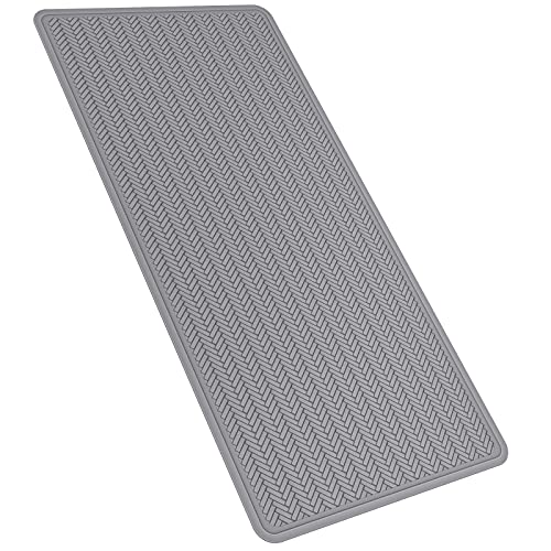 OTHWAY Non Slip Bathtub Mat,Extra Long 36x17 inches Rubber Bath Tub Shower Mat,Soft Bath Mat for Bathroom Tub with 332 Strong Suction Cups,XL Bathtub Mat Durable and Machine Washable(Grey)