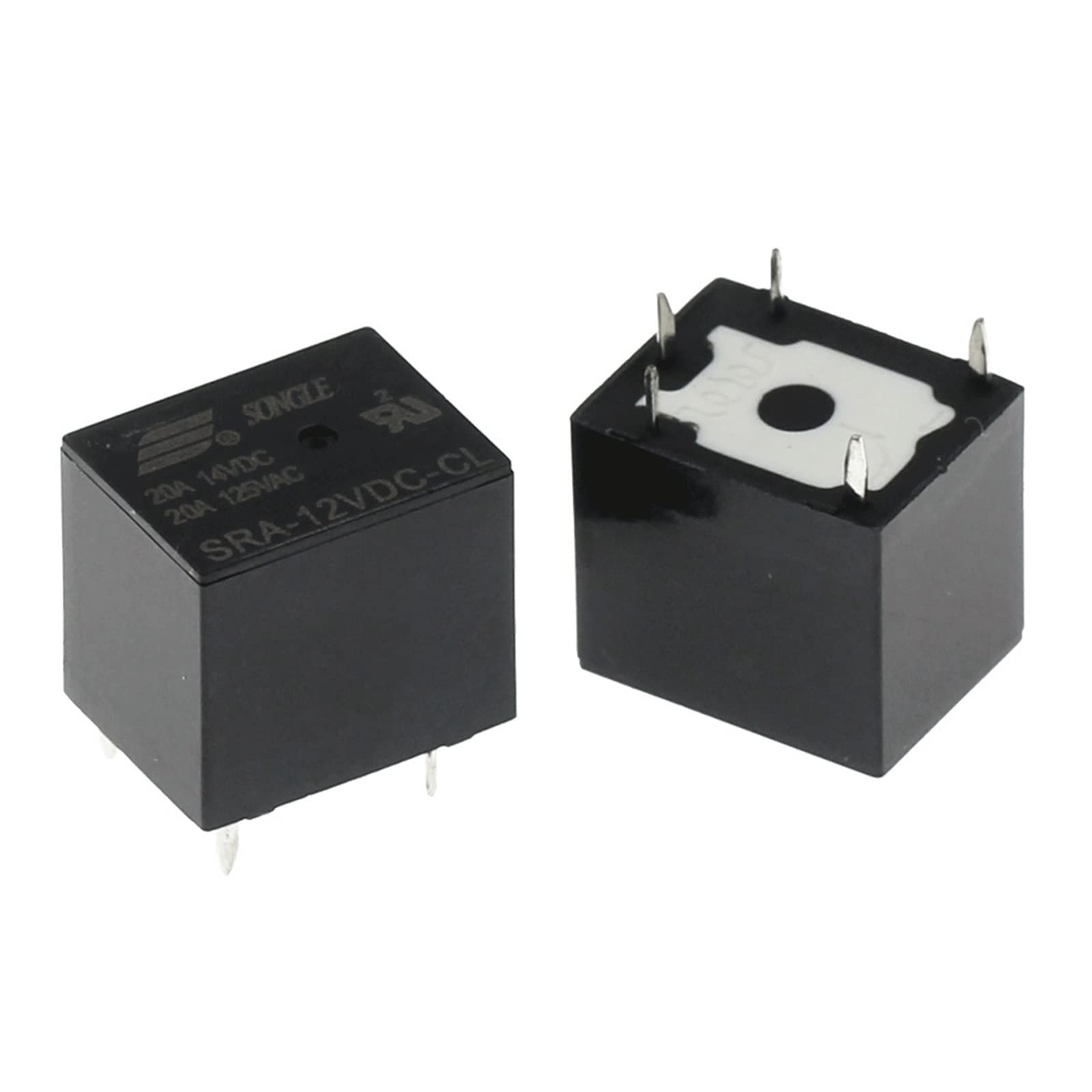 Relais de puissance SRA-12VDC-CL de type PCB noir pour intégration industrielle