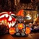 Halloween Deko Kürbislaterne mit LED Leuchtende Kürbisfigur,Halloween Dekoration LED Beleuchtet Draußen Innen Deko Figuren Wichtel Elf Kürbis Laterne Tischdeko,Party,Garten Dekofigur