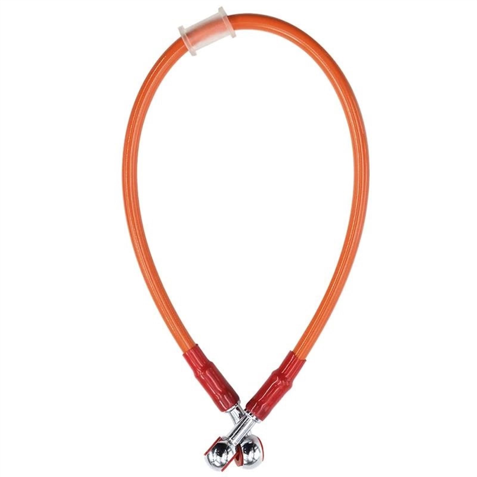 Ksxzw Orange Motorbike Part 80Cm Motorcycle Braided Steel Hydraulic Brake Line Clutch Oil Hose Tube(Orange)