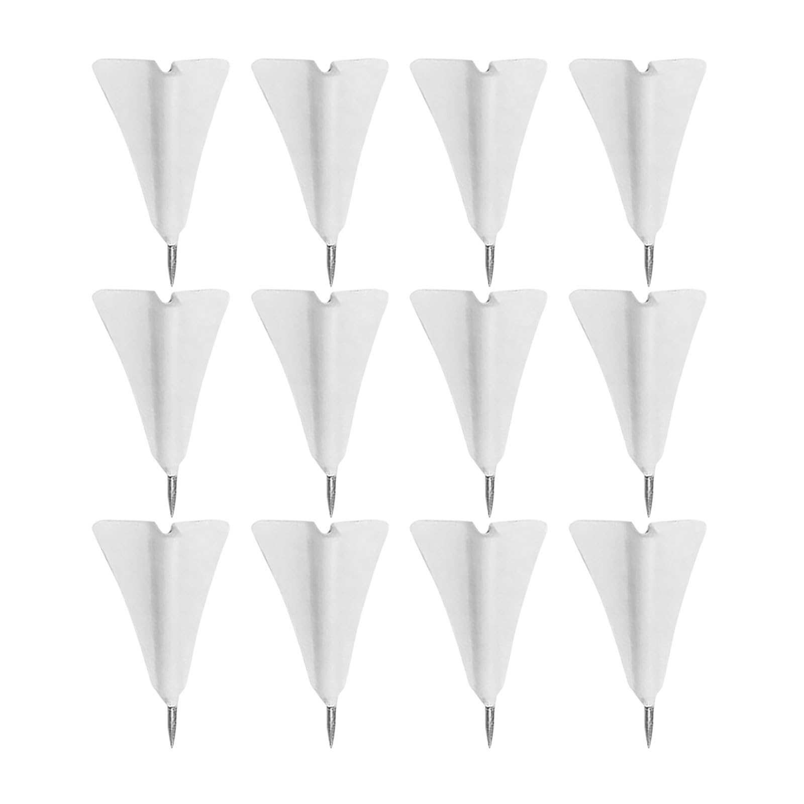 12 Pezzi Puntine da Disegno Multifunzione in Abs e Acciaio Colore Bianco, Forma Aereo, Facili da Conservare e Sicure per Uso Quotidiano su Bacheche e Pareti Fotografiche