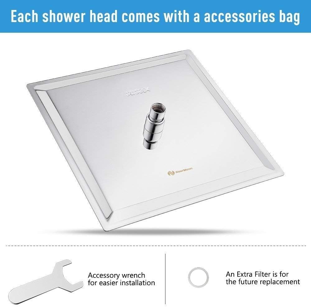 Luxury Rainfall Shower Head - Polished Chrome -4