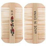 Abaodam 2 Stück pack Bambus Schuppenkamm mit Feinen Zähnen Läusekamm zur Schuppenentfernung Kompakt und Hautschonend für Reisen und Zuhause