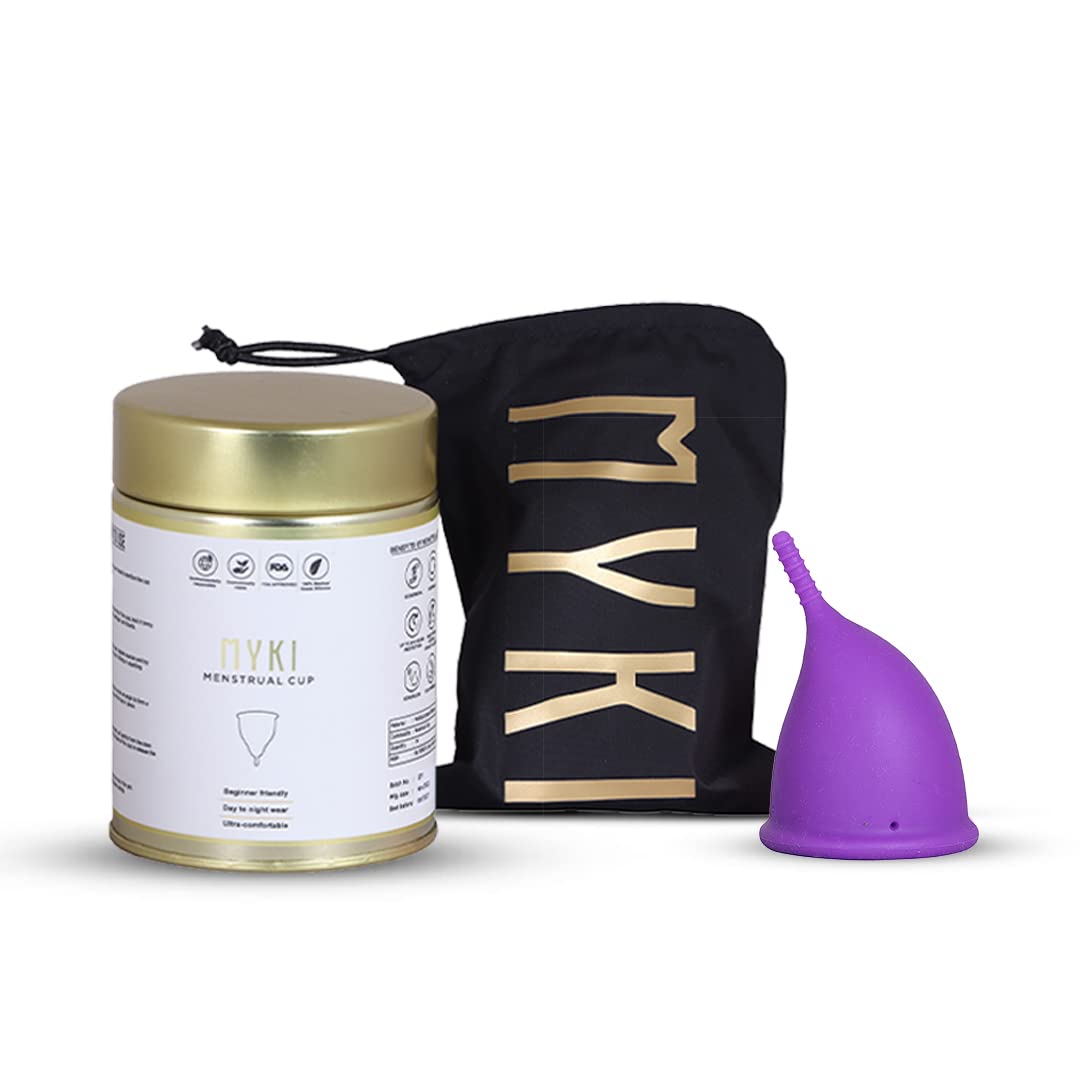 MYKI The Gen Z Cup Reusable Menstrual Cup for Women Ultra Soft, Oduor and Rash Free 100% Medical Grade Silicone No Leakage Protection for Up to 8-10 Hours US FDA Registered (Small, Purple)-image-13