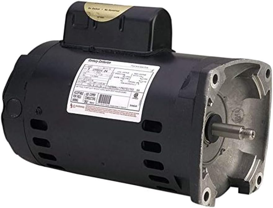 A.O. Smith B2852 3/4 HP, 3450 RPM, 1 Speed, 230/115 Volts, 5.4/10.8 Amps, 1.25 Service Factor, 56Y Frame, PSC, ODP Enclosure Square Flange Pool Motor
