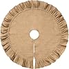 Tatuo christmas tree skirt decorations linen burlap tree skirt round xmas cover for christmas party mat fall indoor clearance outdoor holiday family winter home decorations31 inchlinen color  urban country home decor