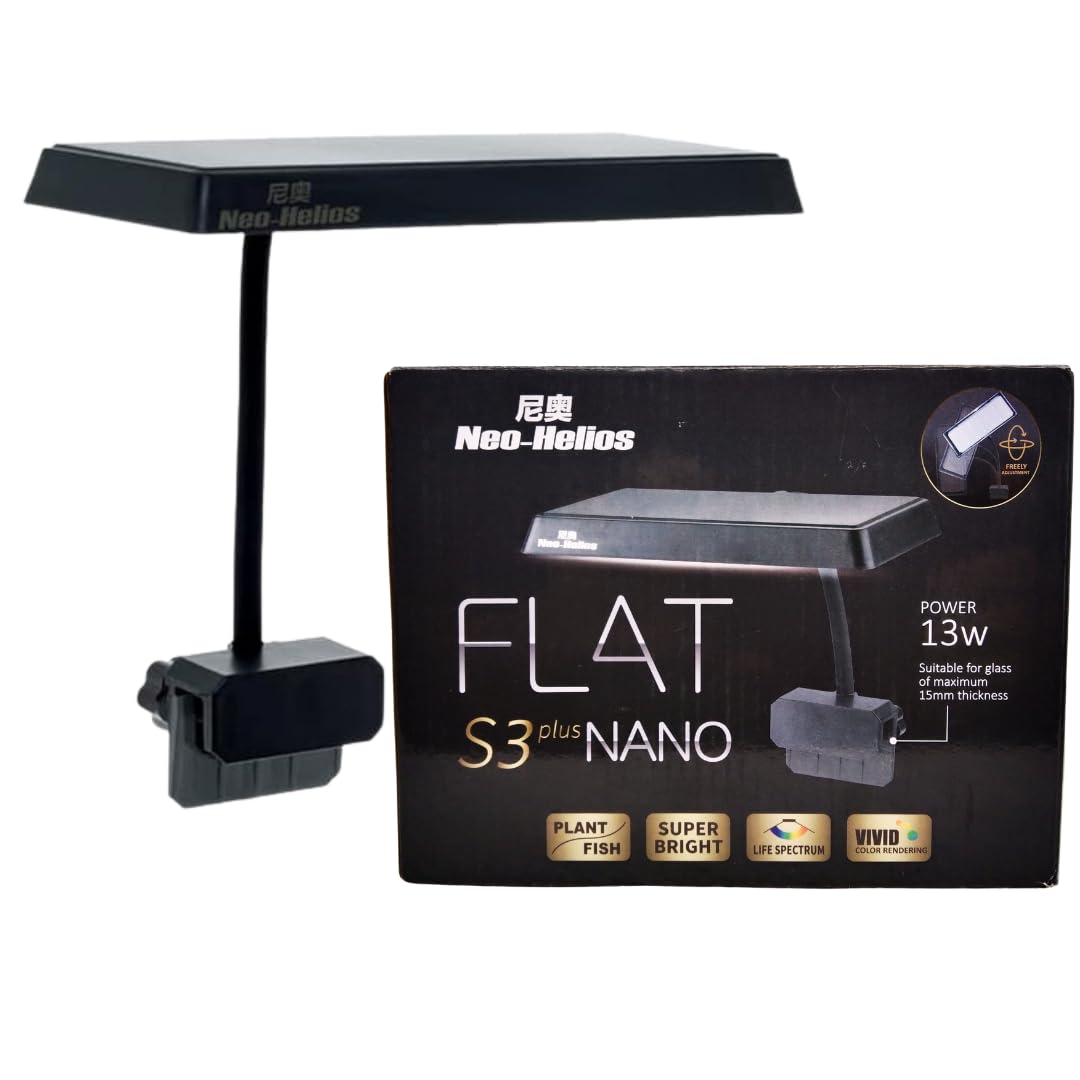 Premier Plants Aquarium Neo Helios Flat Nano Full Spectrum Planted Tank Aquarium Light for Fish Tank with Vivid Colour Rendering Suitable for Upto to 3~15mm Thick Glasses(S3 Nano 13W) (B0CMXSH4BF) Amazon Price History, Amazon Price Tracker