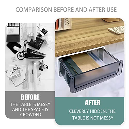 Unterbau Schublade Für Schreibtisch - Selbstklebend Oder Mit Schrauben 35x25cm