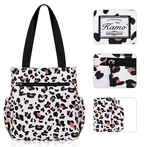 Image of KAMO Floral Tote Bag - Waterproof Lightweight Handbags Travel Shoulder Bag for Hiking Yoga Gym Swimming Travel Beach