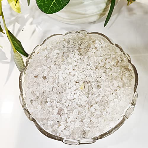 Image of Certified Clear Quartz Crystal Chips 1 KG with Authenticity Certificate | Natural Quartz Decorative Stone Chips for Pooja Room, Meditation, Vastu, Resin Art, Crafts & Aquarium Decor