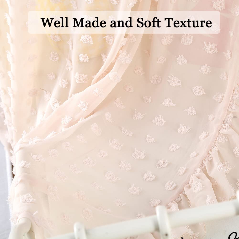 ESUPPORT Bed Canopy Princess Round Dome Bed Netting Cover with Frills Hanging Curtain Play Tent Mosquito Net Reading Nook Decoration