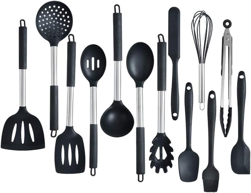 14PC Heat Resistant Nylon Cookware Set Nonstick Cooking Tools Kitchen & Baking Tool Kit Utensils Spoon Accessories