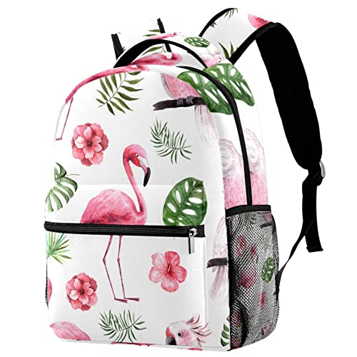 Mochila al aire libre con flamencos ideal para excursiones y campus universitario