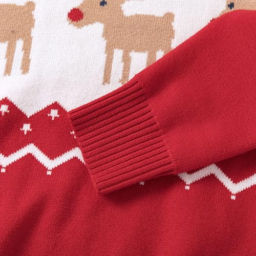 Long Sleeve for Children Boy Girl Fall Winter Boat Neck Sweater Holiday Christmas Cute Crochet Warm Knit Kid 20253