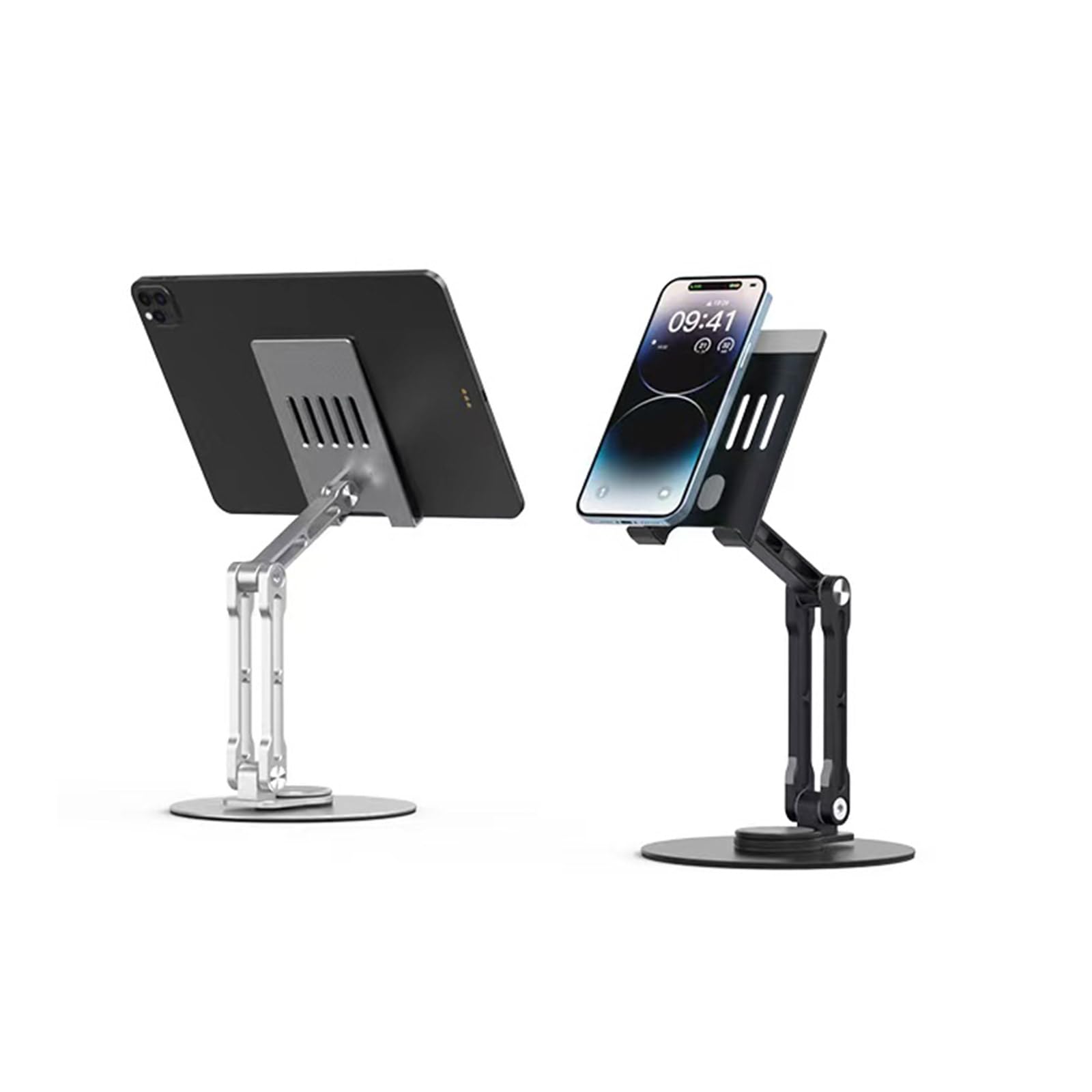 Soporte para teléfono móvil, soporte plegable para tableta, soporte de teléfono de escritorio, a prueba de golpes, 3 ejes, soporte giratorio de 360 grados, soporte para tableta plegable