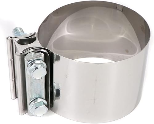 Tektall Manga acopladora de banda de abrazadera de escape de junta de extremo de acero inoxidable de 4.0 "utilizada para tubos de escape, extremos