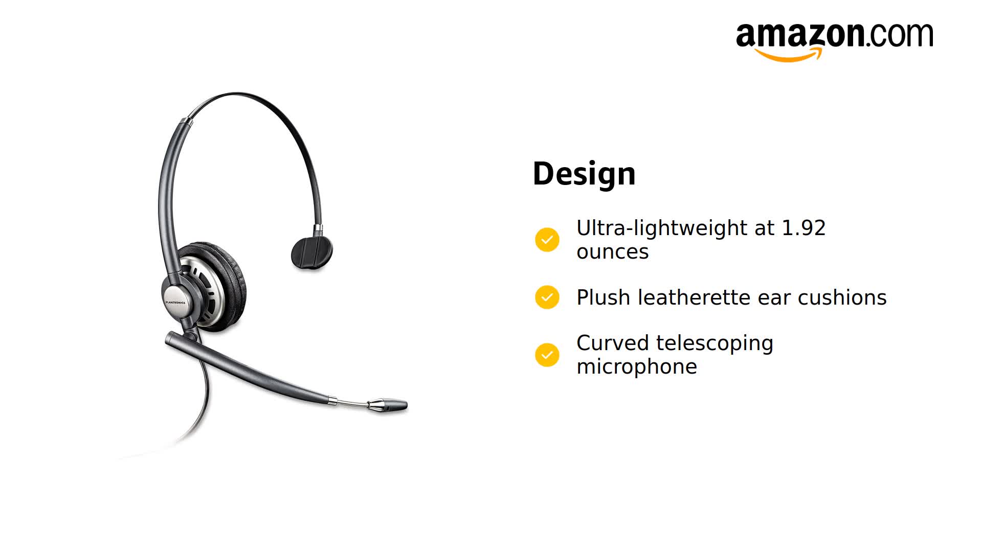 Amazon.com: Plantronics 78712-101 EncorePRO 710 Wired Quick