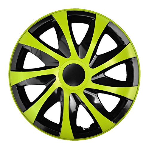 NRM KO245 Radzierblende Draco CS, Schwarz/Grün, 13 Zoll, 4er Set