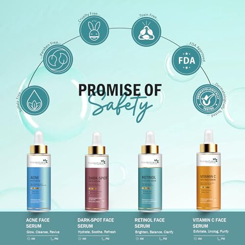 Image of 7DAYSNATURAL Retinol Face Serum | 0.5% Retinol with Lactic Acid & Vitamin E | Night Serum for Wrinkles, Fine Lines & Scars | Oily to Combination Skin | 30ml