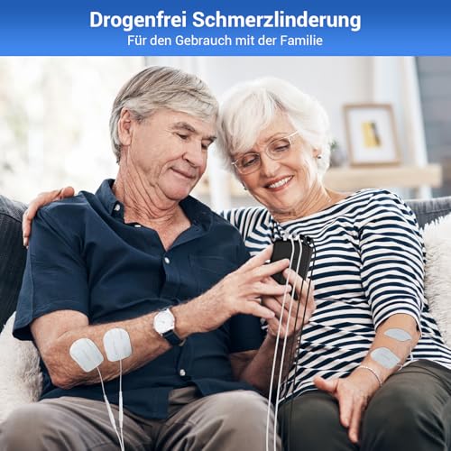 Comfytemp 4 Kanäle 8 Elektroden TENS/EMS/DIY Gerät Schmerztherapie mit 24 Modi, Massage für Arm,Bein,Rücken,Schulter,Nacken mit 10 Elektroden Pads K6106
