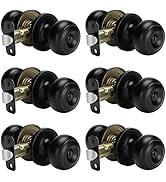 goldenwarm Black Door Knobs Interior, Matte Black Keyless Privacy Door Knob, Bedroom Door Knob, B...