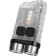 Magnetic Mini Keychain Flashlight, 2023 New 900 High Lumen Rechargeable Keychain Flashlight, IP65 Waterproof LED Mini Flashlight, for Go Out and Emergency Situations EDC Flashlight A-Transparent