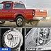 ROXX Tail Light Replacement Compatible with 1998 1999 2000 2001 2002 2003 2004 Nissan Frontier Driver & Passenger Side Taillights Cover with HD Lens(Not have bulb) (Black Housing Clear Lens)
