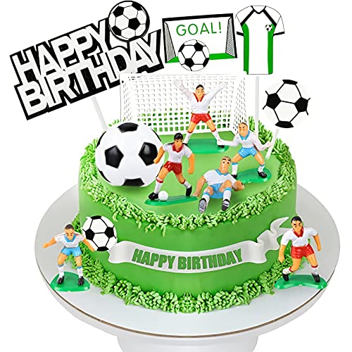 Anniversaire Foot, Decoration Gateau Foot Figurine Footballeur Decoration Gateau Football Deco Anniversaire Football, Anniversaire Football Garcon Cake Topper Cupcake Decoration