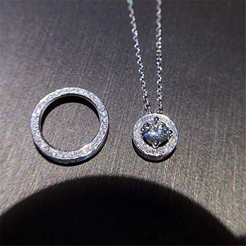 Pendentif en moissanite véritable pour femmes en argent 925 étincelant