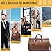 Wymulot Convertible Garment Bag, Carry on Garment Duffel Bag with Shoulder Strap, Men's Women's Travel Clothing Bag with Shoe Compartment, 2-in-1 Hanging Suitcase Suit Business Travel Bag (Brown)