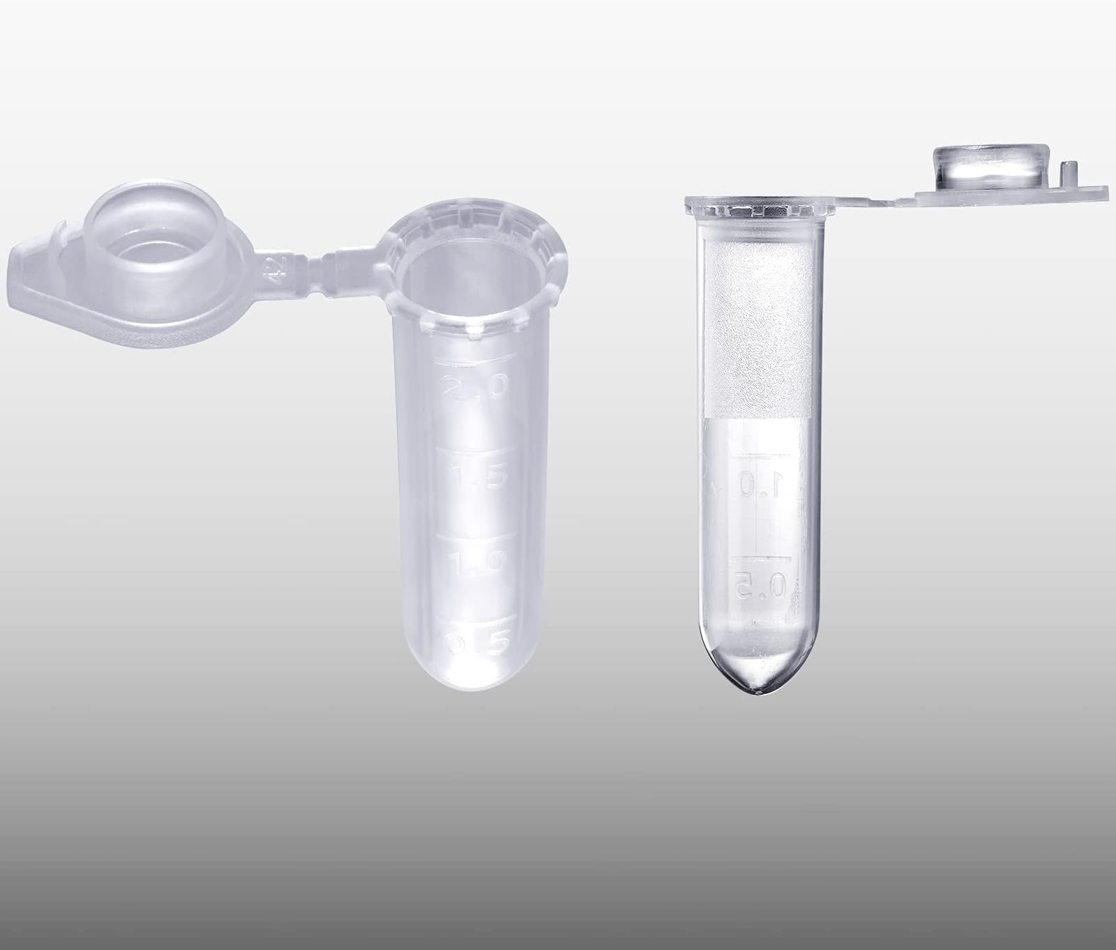 Ackers Science 250Pcs 2.0ml Polypropylene Graduated Microcentrifuge Tubes with Snap Cap,Natural