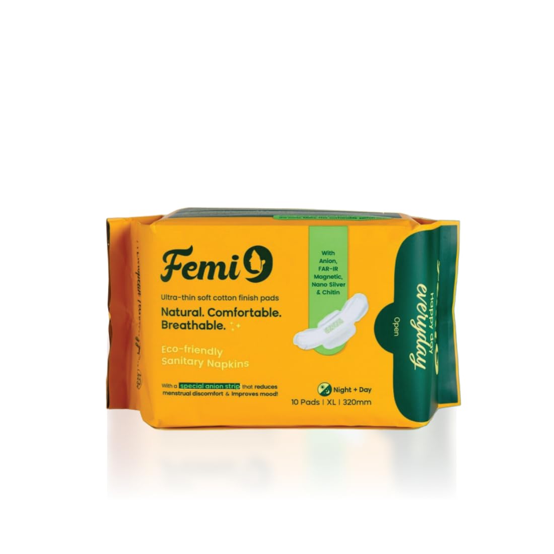 Femi9- Happy day everyday Anti Bacterial Extra Long Pads For Women| Odor-Free| Leak Proof | Suitable For Heavy Flow|320Mm- 10 Pads For Each (Pack Of 2) (B0CTKHVQGP) Amazon Price History, Amazon Price Tracker