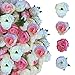 100Pcs Künstliche Blumenköpfe Blütenköpfe Blumen Köpfe Rosenköpfe Kunst Blumen Rosen Köpfe Kunstblumen klein deko für Hochzeit Party Deko DIY Basteln