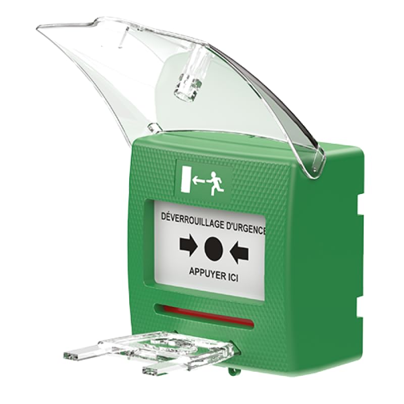 Déclencheur manuel pour issues de secours- Sewosy - SHOKV1-1 Contact - Vert | Déclencheur manuel pour issues de secours- Sewosy - SHOKV1 - 1 Contact - Vert