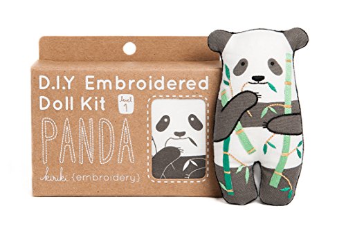 Image of DIY Embroidery Doll Kit by Kiriki Press | 3 Skill Levels - Beginner to Advanced (Panda - Level1)